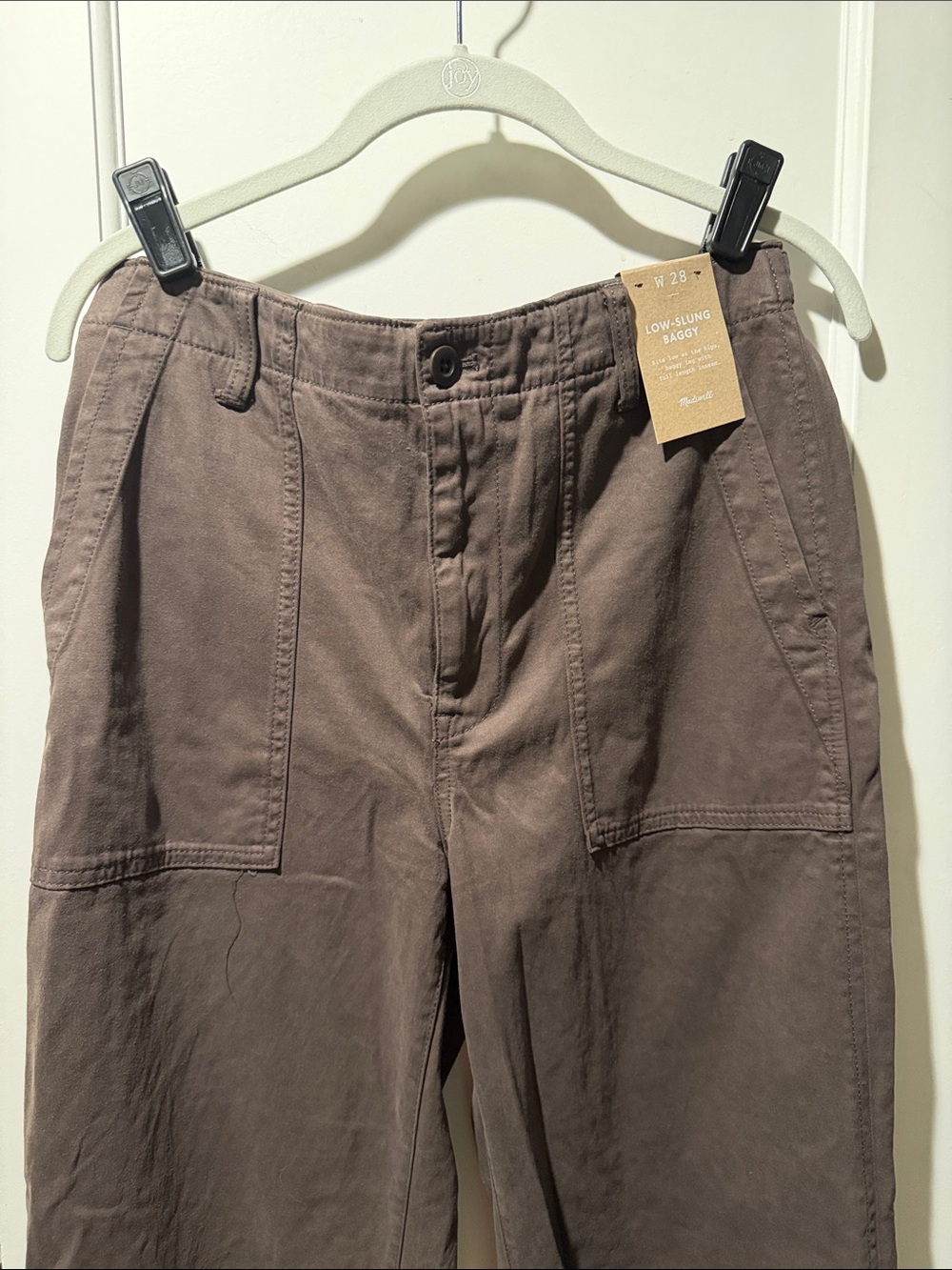 Madewell Low-Slung Relaxed Chinos in Taupe Brown